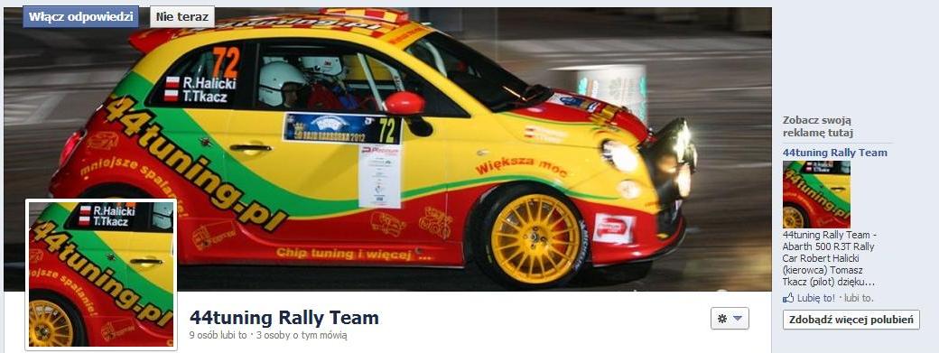 Zespół 44tuning Rally Team - strona na Facebook