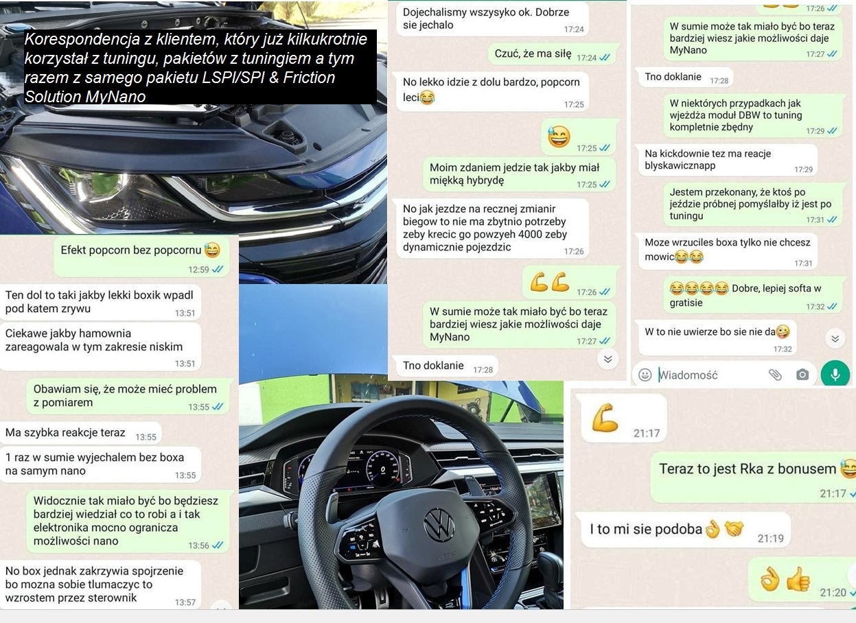 VW Arteon R 2.0 TSI 320 KM po wykonaniu pakietu LSPI/SPI & Friction Solution oraz Gerabox & Differential Solution MyNano
